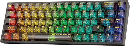 Redragon K631CTB-RGB-PRO Ασύρματο Gaming Μηχανικό Πληκτρολόγιο 65% με Custom διακόπτες και RGB φωτισμό (Αγγλικό US)