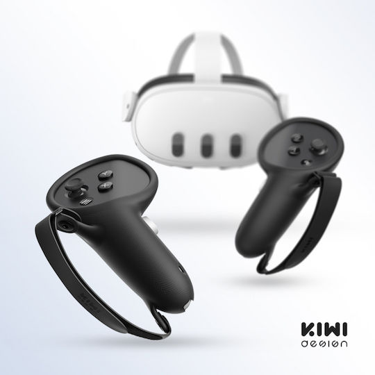 KIWI Design Controller Grip for Meta Quest 3 für Controller VR (Virtual Reality) Schwarz