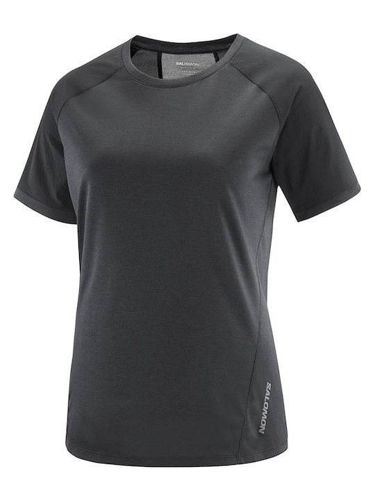 Women's Summer Short Sleeve Black Blouse