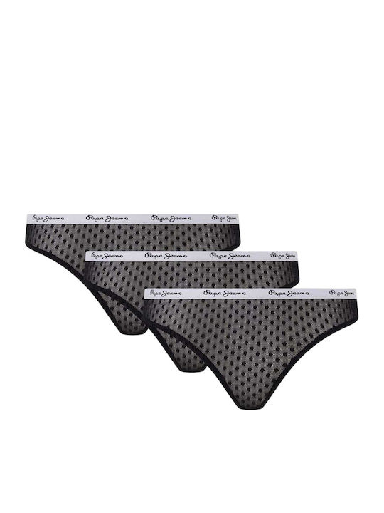 Women's String 3Pack Black