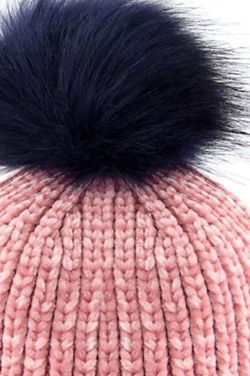 Connor Ανδρικός Pom Pom Beanie Σκούφος σε Ροζ χρώμα