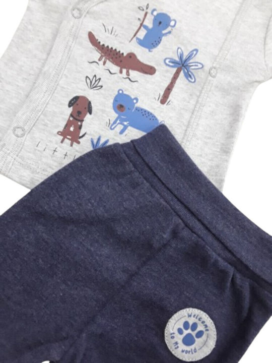 Beboulino Kids Clothing Set with Gray Pants 2 Pieces
