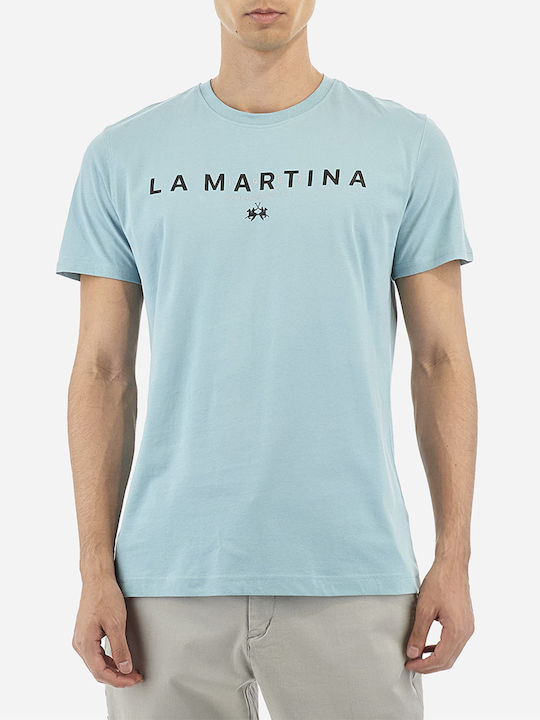 La Martina Men's Short Sleeve Blouse Aqua