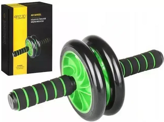 4FIZJO Abdominal Wheel Green with Anti-Slip Handles Double