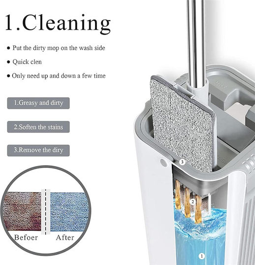 Spin Parquet Mop with Microfibers LN-0055