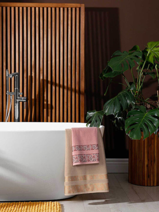 Madi Badehandtuch 80x150εκ. Pink Gewicht 530gr/m²
