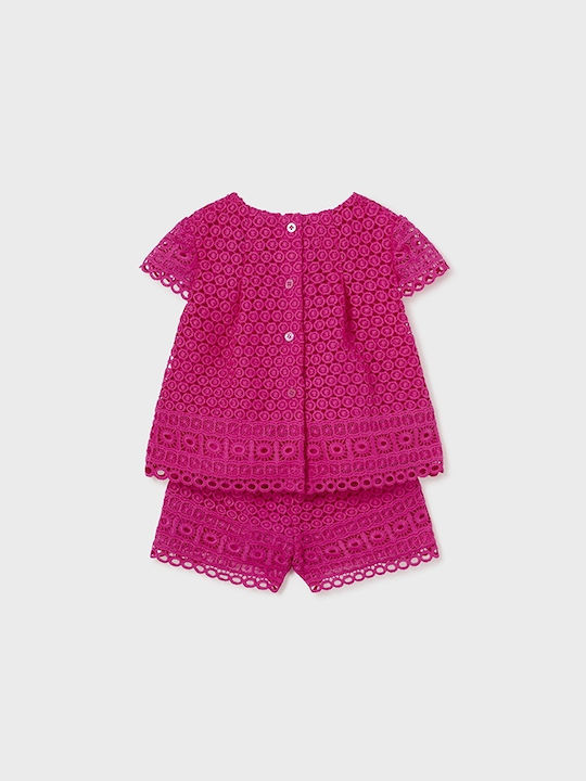 Mayoral Kids Set with Shorts Summer 2pcs Fuchsia