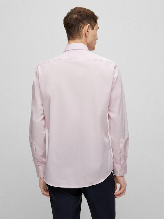 Hugo Boss Men's Shirt Long Sleeve Pink