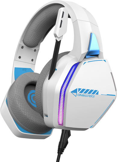 Oniverse Nebula Over Ear Gaming Headset με σύνδεση 3.5mm Nebula Arctic White for PC / PS4 / PS5 / XBOX
