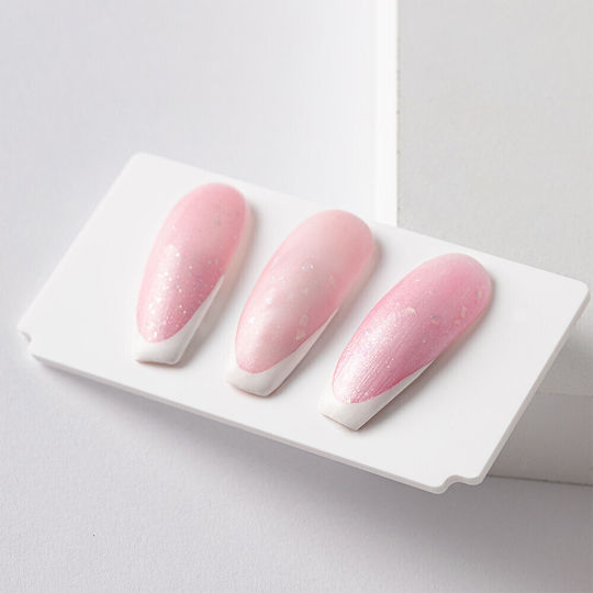 Molly Lac Semi-Permanent Nail Polish Flash White 707 with Glitter 10gr 1pcs