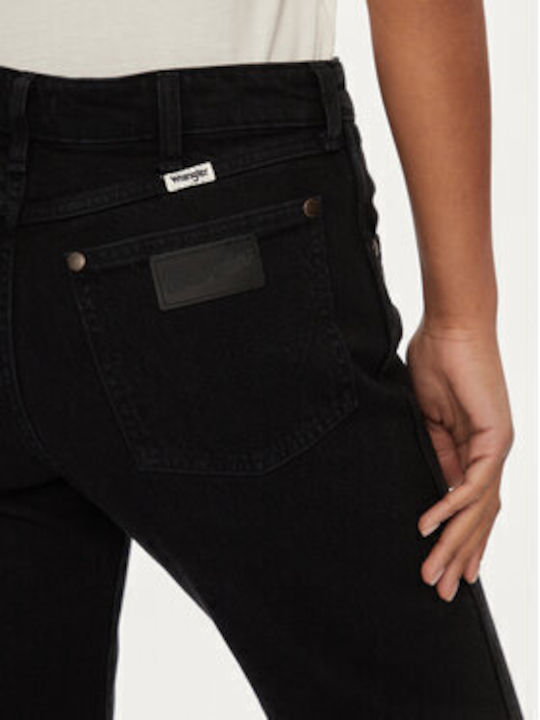 Wrangler Women's Jean Trousers in Straight Line Black