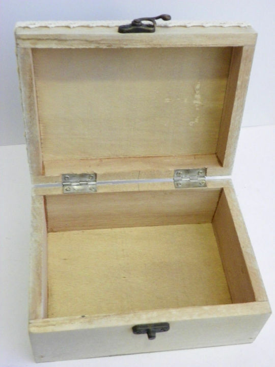 Κουτί Κοσμημάτων Ξύλινο Μπρούτζινο 6.8x14.6x10.3cm