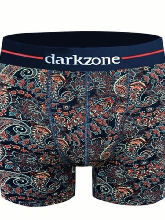 Darkzone Herren Boxershorts Dark Blue mit Mustern 1Packung