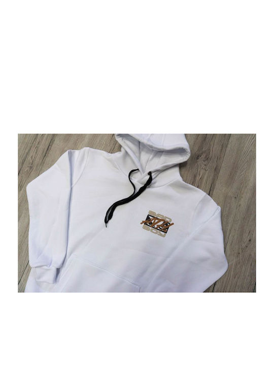 Athens Hardcore Men's Sweatshirt with Hood White