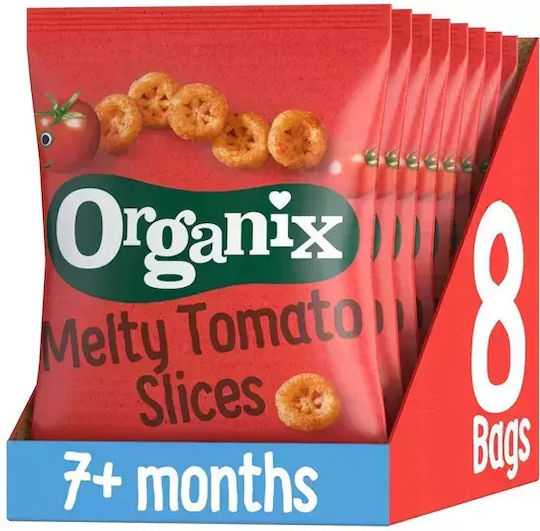 Organix Cheese Puffs with Flavor Tomato & Carrot Sugar Free 20gr for 7+ months