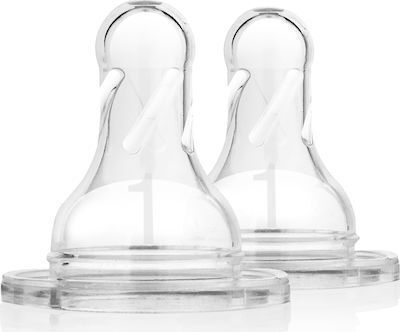 Dr. Brown's Silicone Baby Bottle Teats for 0+ months 2pcs