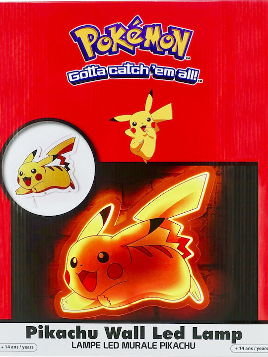 Teknofun Παιδικό Φωτιστικό Τοίχου Led Pokemon Pikachu