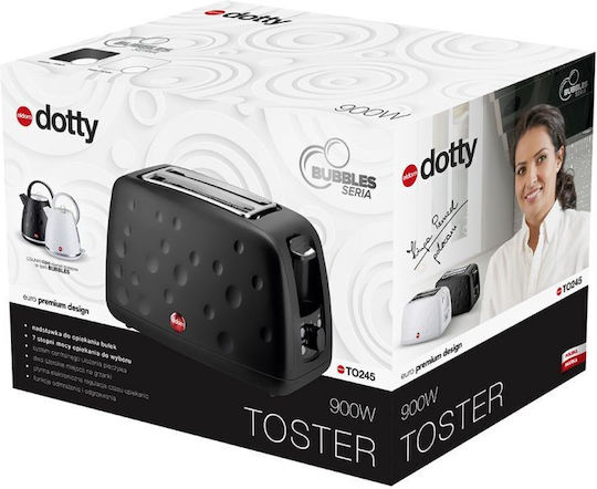 Eldom Toaster 2 Slots 900W Black