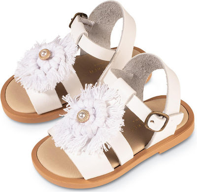 Babywalker White Baptism Leather Sandals