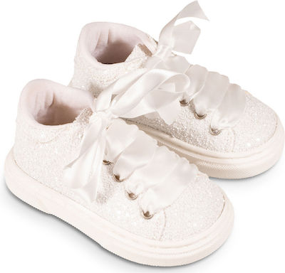 Babywalker White Baptism Fabric Sneakers