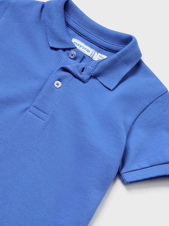 Mayoral Kids Polo Short Sleeve Blue