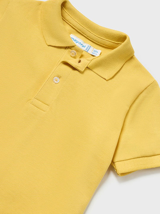 Mayoral Kids Polo Short Sleeve Yellow