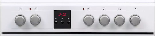 Sharp Cooker 65lt with Ceramic Hobs W60cm. White