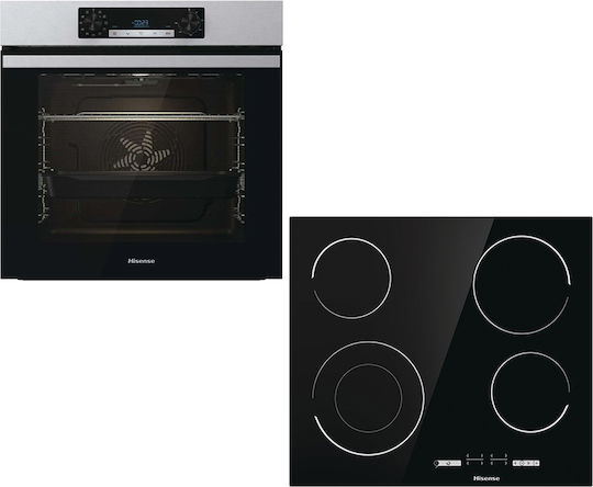 Hisense Einbauofen 77Es mit Keramikkochfeldern B59.5cm.