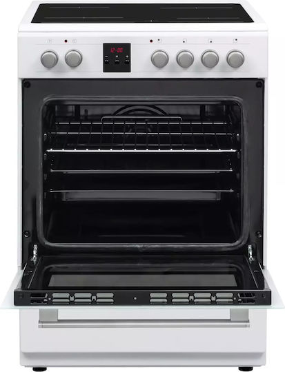 Sharp Cooker 65lt with Ceramic Hobs W60cm. White