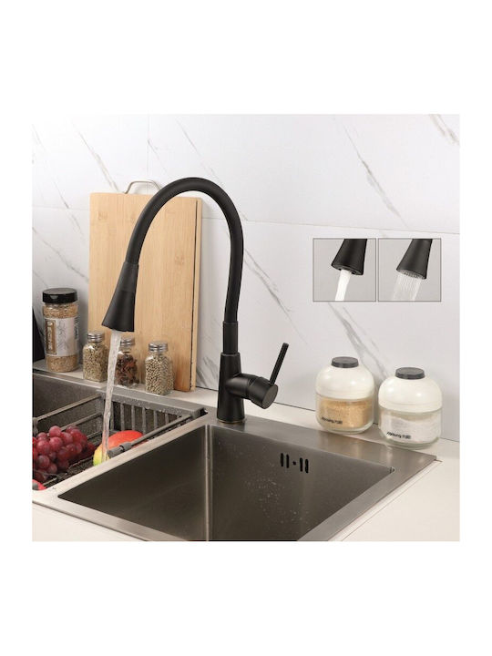 Inter Ceramic Drop-In Мивка Inox Ш62xД48см Черен