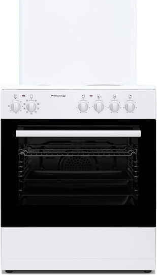Philco Κουζίνα 60lt με Εμαγιέ Εστίες Π59.8εκ. Λευκή