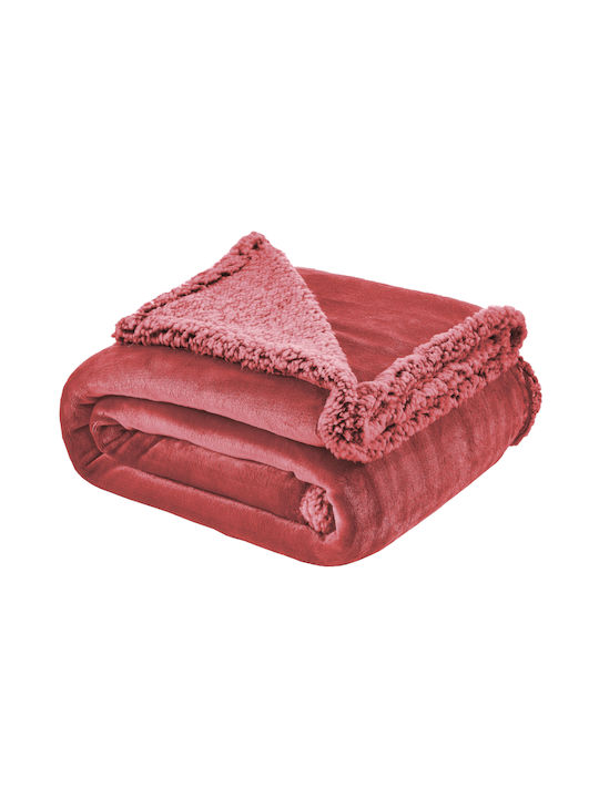 Ionion Pătură Fleece Extra-dublă 220x200cm Roșu