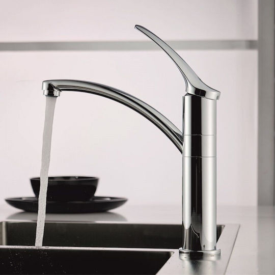 Inter Ceramic Drop-In Мивка Inox със смесител Ш65xД45см Сребрист