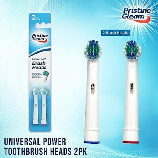 Pristine Gleam Universal Electric Toothbrush Replacement Heads 2pcs