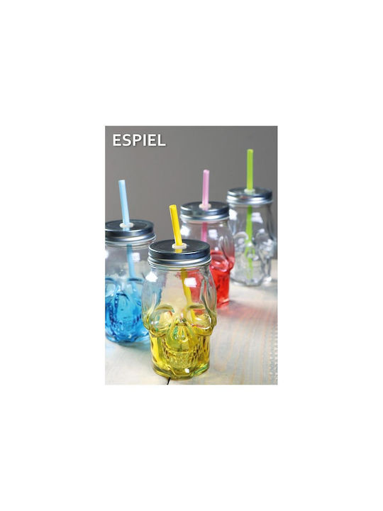 Espiel Νεκροκεφαλή Σετ Ποτήρια από Γυαλί 500ml 12τμχ