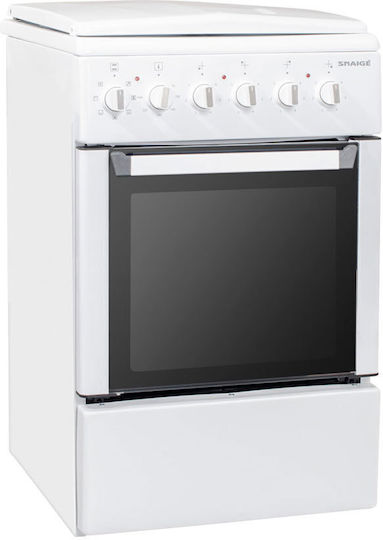 Snaige FF-5043MXZW Κουζίνα 52lt με Εμαγιέ Εστίες Π50εκ. Λευκή