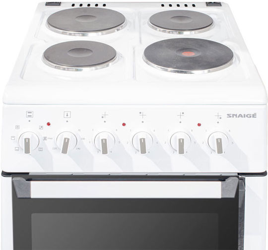 Snaige FF-5043MXZW Κουζίνα 52lt με Εμαγιέ Εστίες Π50εκ. Λευκή