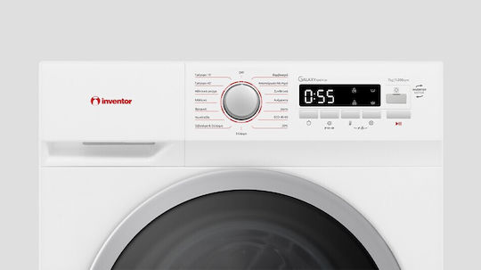 Inventor Πλυντήριο Ρούχων 8kg με Τεχνολογία Ατμού 1400 Στροφών Inverter Motor GX0814A
