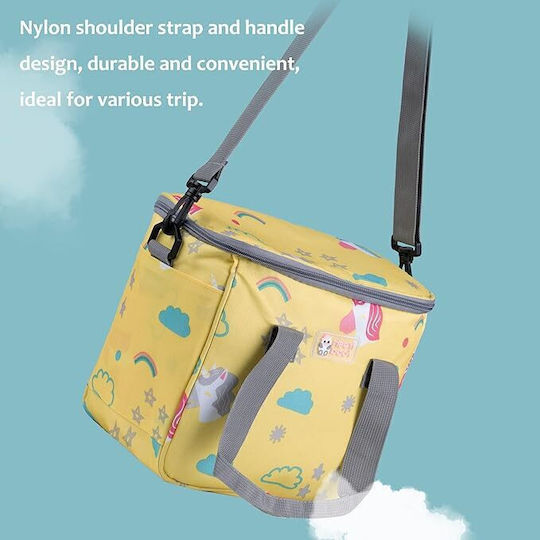 Kinder 000075753 Schulische Isothermische Hand-Lunch-Tasche 6.5Es Gelb Einhörner 21 x 14 x 23cm