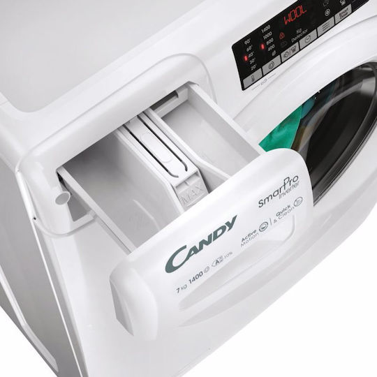 Candy Waschmaschine 7kg 1400 Umdrehungen Schnell & Sauber CO4474TWM6/1-S
