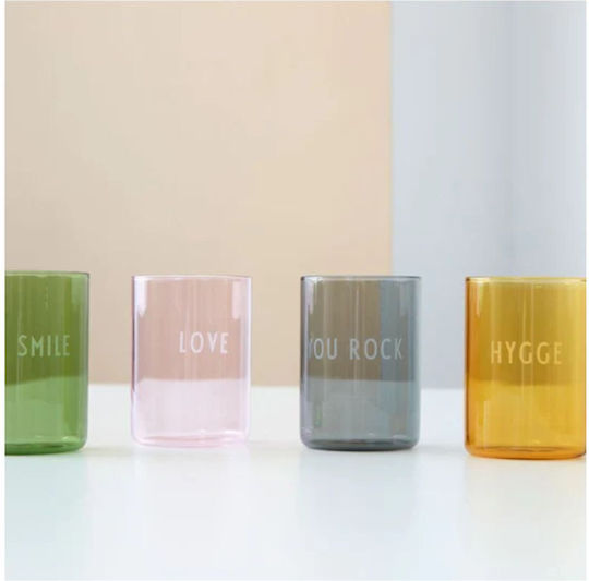 Design Letters Glas Kelch Rosa 350ml 10106000ROSELOV Design Letters Glas Kelch Rosa 350ml 10106000ROSELOV