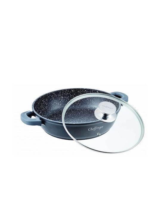 Cheffinger Saute with Cap made of Die-Cast Aluminum with Non-Stick Coating 28cm