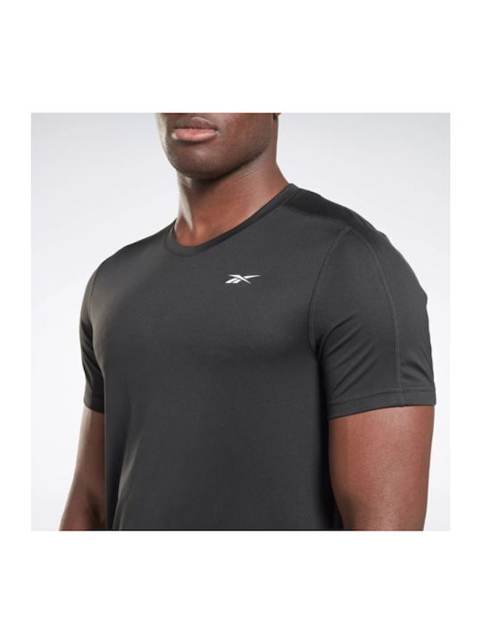 Reebok Herren Sport T-Shirt Kurzarm Schwarz