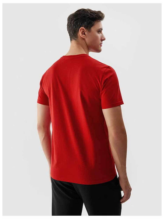 4F Men's Short Sleeve T-shirt Red