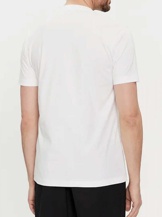 Karl Lagerfeld T-shirt Bărbătesc cu Mânecă Scurtă White