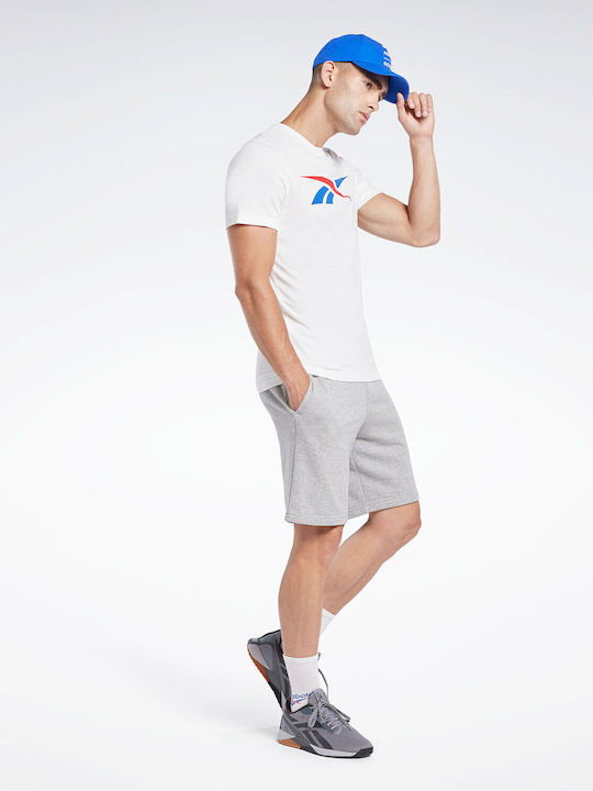 Reebok Bluza Bărbătească cu Mânecă Scurtă White