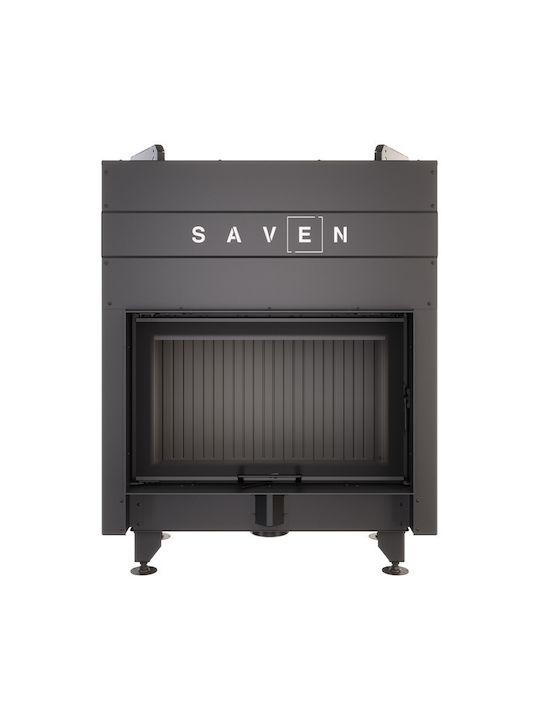 Saven Wood Fireplace Insert with Straight Window