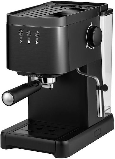Finlux Μηχανή Espresso 1100W Πίεσης 15bar Μαύρη FEM-1696