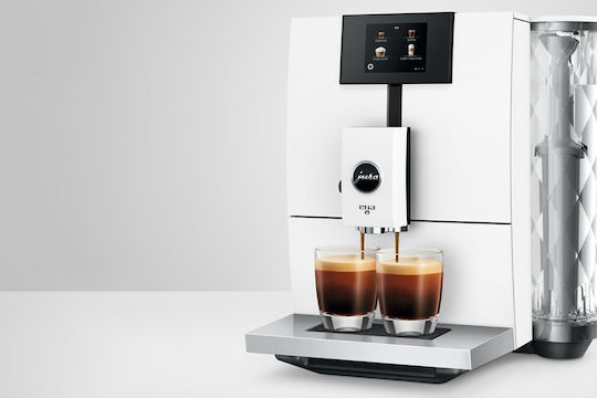 Jura Ena 8 Full Nordic Αυτόματη Μηχανή Espresso 1450W Πίεσης 15bar με Μύλο Άλεσης Λευκή 15491