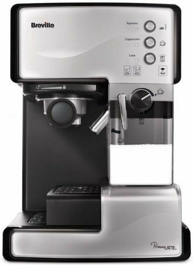 Breville Automatic Espresso Machine 1050W Pressure 15bar for Cappuccino Gray VCF045X-01